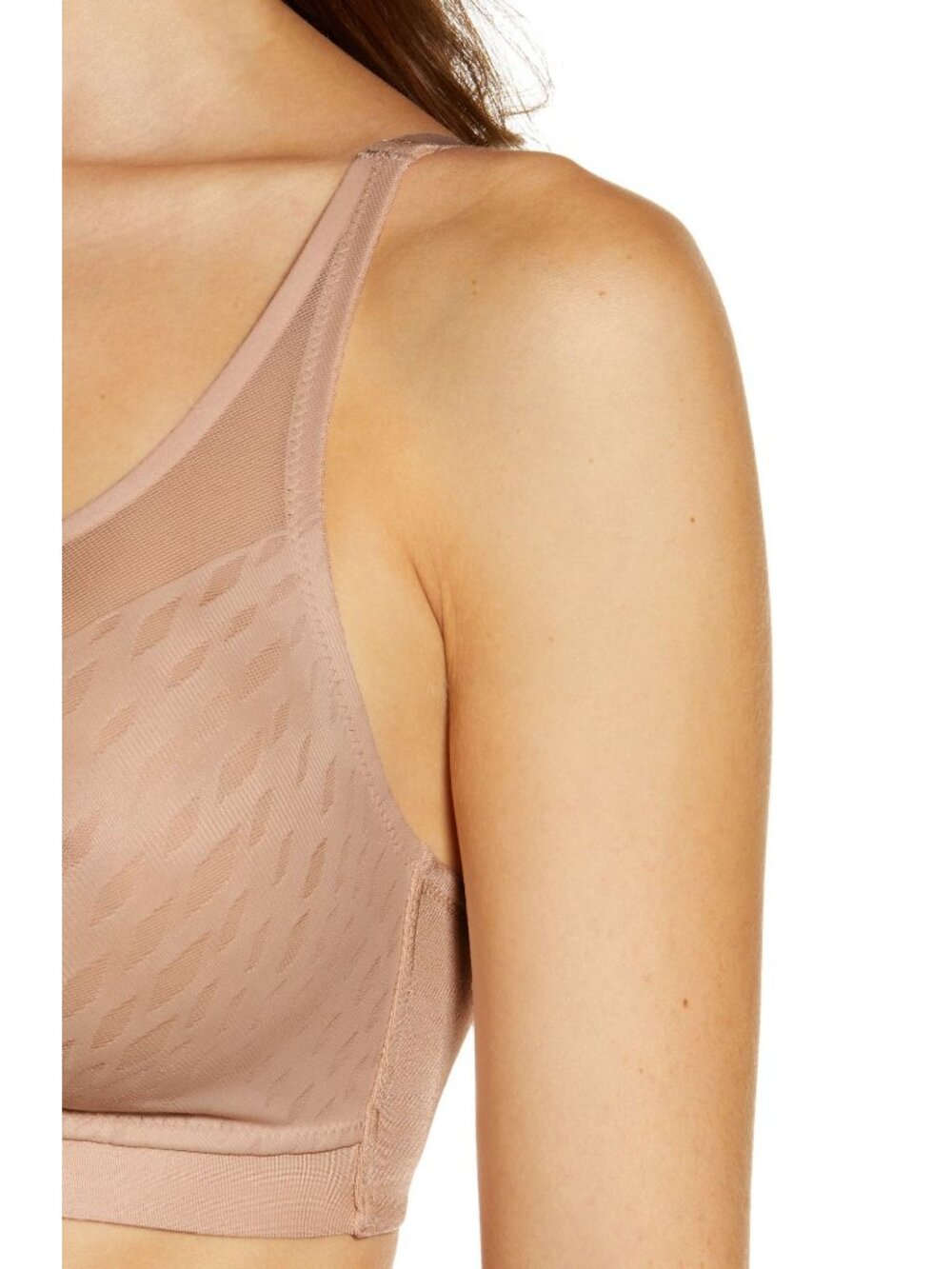 🆕WACOAL Elevated Allure Unpadded Wireless Bra 38DDD Beige #852336 - Picture 4 of 10